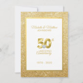 Persoonlijk 50e gouden huwelijksjubileum kaart (Voorkant)