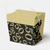 Persoonlijk: 50e verjaardag Gold/zwart Bedankdoosjes (Achterkant)