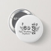Persoonlijk 50e verjaardagsfeest verjaardag ronde button 5,7 cm (Voorkant /achterkant)