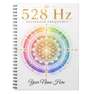 Persoonlijk 528 Hz Solfeggio Frequentie Notitieboe Notitieboek