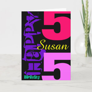 Persoonlijk 55e Wenskaart van de POP van de Geboor Kaart