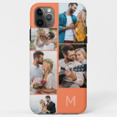Persoonlijk 5 foto collage oranje Case-Mate iPhone case (Achterkant)