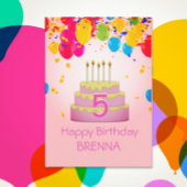 Persoonlijk! 5e verjaardag Aangepaste Kaart