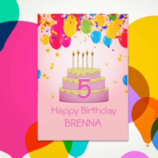 Persoonlijk! 5e verjaardag Aangepaste Kaart