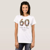 Persoonlijk 60e verjaardag Foto Collage T-shirt (Voorkant volledig)