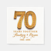 Persoonlijk 70-jarig jubileum servet (Voorkant)