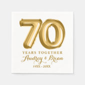 Persoonlijk 70-jarig jubileum servet (Voorkant)