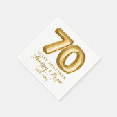 Persoonlijk 70-jarig jubileum servet (Hoek)
