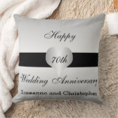 Persoonlijk 70th Wedding Jubileum Silver Heart Kussen (Deken)