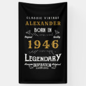 Persoonlijk 80e verjaardagsfeest Geboren in 1946 R Spandoek (Verticaal)