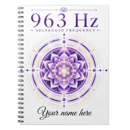 Persoonlijk 963 Hz Solfeggio Frequentie Notitieboe Notitieboek
