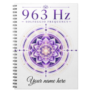 Persoonlijk 963 Hz Solfeggio Frequentie Notitieboe Notitieboek