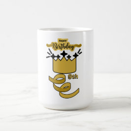 Persoonlijk 9e verjaardag kroonontwerp voor een ko koffiemok