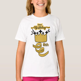 Persoonlijk 9e verjaardag kroonontwerp voor een ko t-shirt