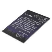 Persoonlijk aan mijn moeder liefdesbrief van zoon notitieblok (Schuin)