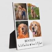 Persoonlijk aandenken 4 foto collage hond fotoplaat (Zijkant)