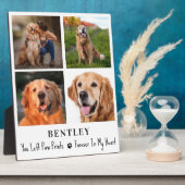 Persoonlijk aandenken 4 foto collage hond fotoplaat (Zijkant)