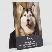Persoonlijk Aandenken met Foto Hond Liefhebber Fotoplaat (Zijkant)
