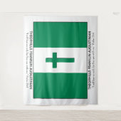 Persoonlijk Aandenken | NIGERIA Vlag met Kruis Wandkleed (Voorkant)