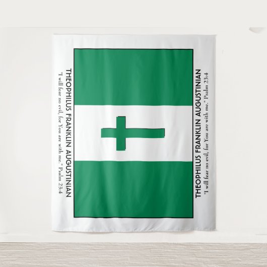 Persoonlijk Aandenken | NIGERIA Vlag met Kruis Wandkleed (Voorkant)