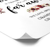 Persoonlijk Aandenkenbord in Loving Memory Poster (Hoek)