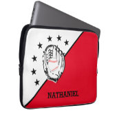 Persoonlijk aangenomen Baseball Laptop Sleeve (Voorkant Rechts)