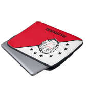 Persoonlijk aangenomen Baseball Laptop Sleeve (Voorkant onderkant)