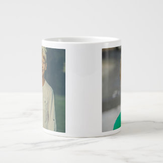 Persoonlijk aangepast 2 foto dubbelzijdig grote koffiekop