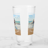 Persoonlijk aangepast fotoglas Uw tekst naam Glas (Links)
