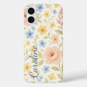 Persoonlijk aangepast leuk klassiek bloemmotief Case-Mate iPhone case (Achterkant)