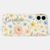 Persoonlijk aangepast leuk klassiek bloemmotief Case-Mate iPhone case (Achterkant (horizontaal))
