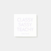 Persoonlijk aangepast paars cadeau-idee voor lerar post-it® notes (Voorkant)