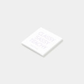 Persoonlijk aangepast paars cadeau-idee voor lerar post-it® notes (Schuin)