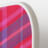 Persoonlijk Aangepast Roze Fuchsia Geruit Preppy Pickleball Paddle (Links Detail)