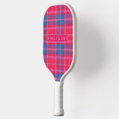 Persoonlijk Aangepast Roze Fuchsia Geruit Preppy Pickleball Paddle (Links)