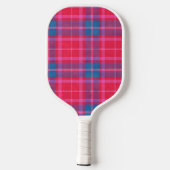 Persoonlijk Aangepast Roze Fuchsia Geruit Preppy Pickleball Paddle (Achterkant)