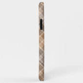 Persoonlijk aangepast rustiek beige bruin ruitpatr Case-Mate iPhone case (Achterkant/rechts)