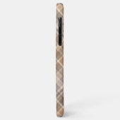 Persoonlijk aangepast rustiek beige bruin ruitpatr Case-Mate iPhone case (Achterkant/links)