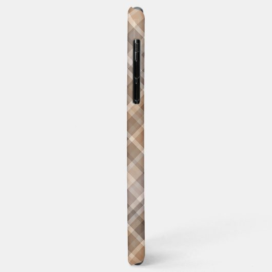 Persoonlijk aangepast rustiek beige bruin ruitpatr Case-Mate iPhone case (Achterkant/links)
