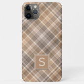 Persoonlijk aangepast rustiek beige bruin ruitpatr Case-Mate iPhone case (Achterkant)