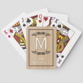 Persoonlijk aangepast rustiek houtnerfpatroon pokerkaarten (Achterkant)