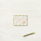Persoonlijk aangepast tropisch fruit bloemenpatroo post-it® notes (Op bureau)