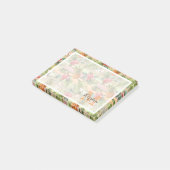 Persoonlijk aangepast tropisch fruit bloemenpatroo post-it® notes (Schuin)