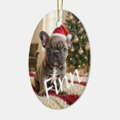 Persoonlijk aangepaste chic foto keramische kerstb keramisch ornament (Links)