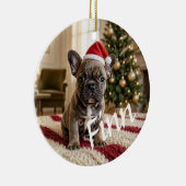Persoonlijk aangepaste chic foto keramische kerstb keramisch ornament (Rechts)