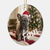 Persoonlijk aangepaste chic foto keramische kerstb keramisch ornament (Links)