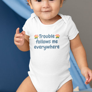 Persoonlijk aangepaste cute baby en hond  romper