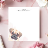 Persoonlijk Aangepaste Cute Fawn Pug Hond Liefhebb Notitieblok
