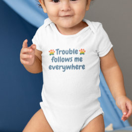 Persoonlijk aangepaste malle baby- en honden- romper