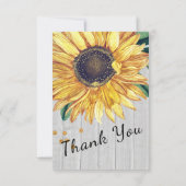 Persoonlijk aangepaste rustieke zonnestraal schuur bedankkaart (Achterkant)